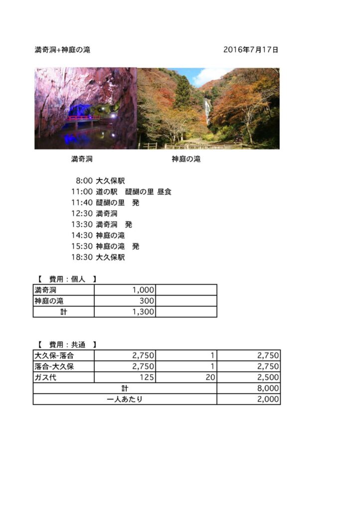 満奇洞と神庭の滝 