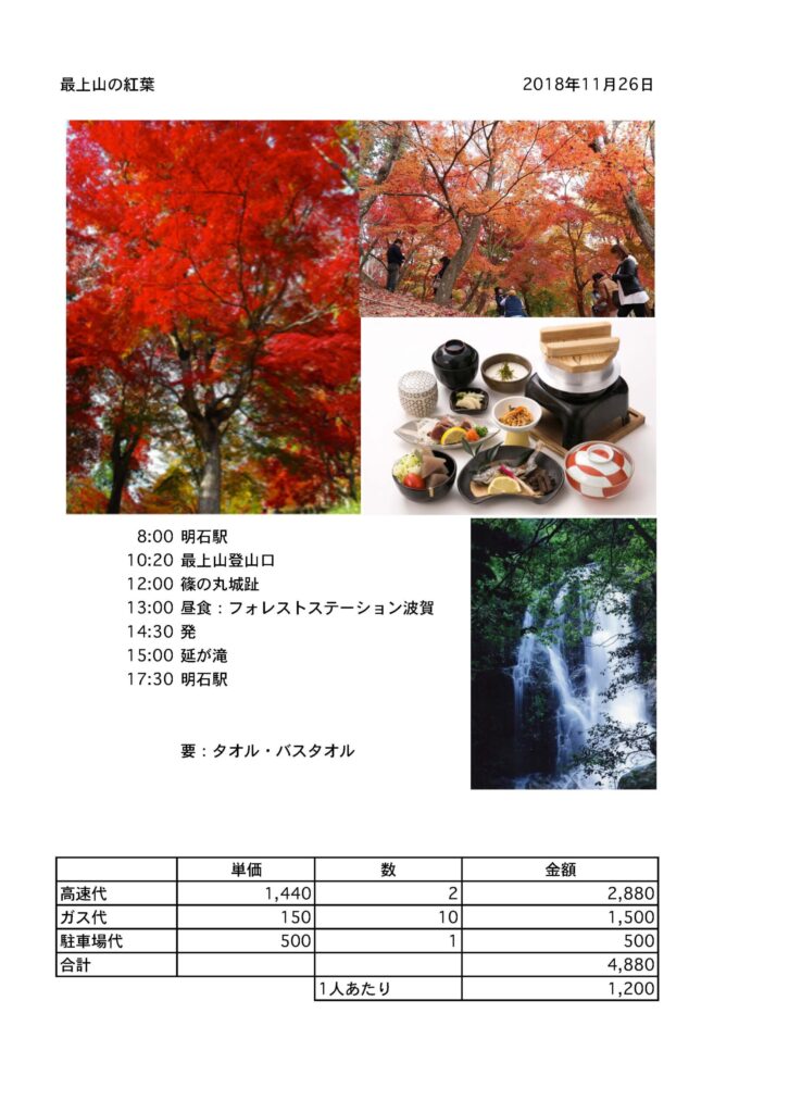 最上山の紅葉 