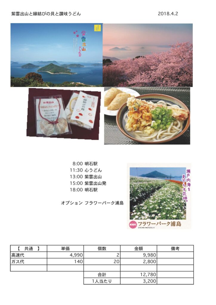 紫雲出山の花見 