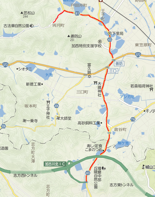 笠松山 + 善防山