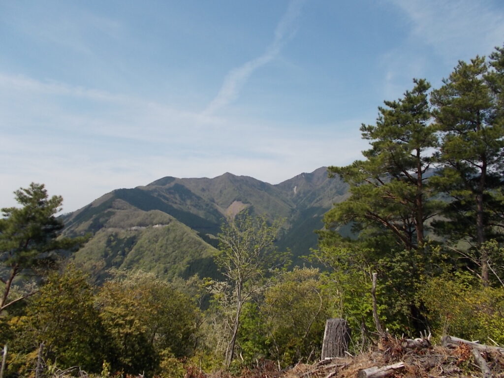 10：52　西の大甲山から植松山です。